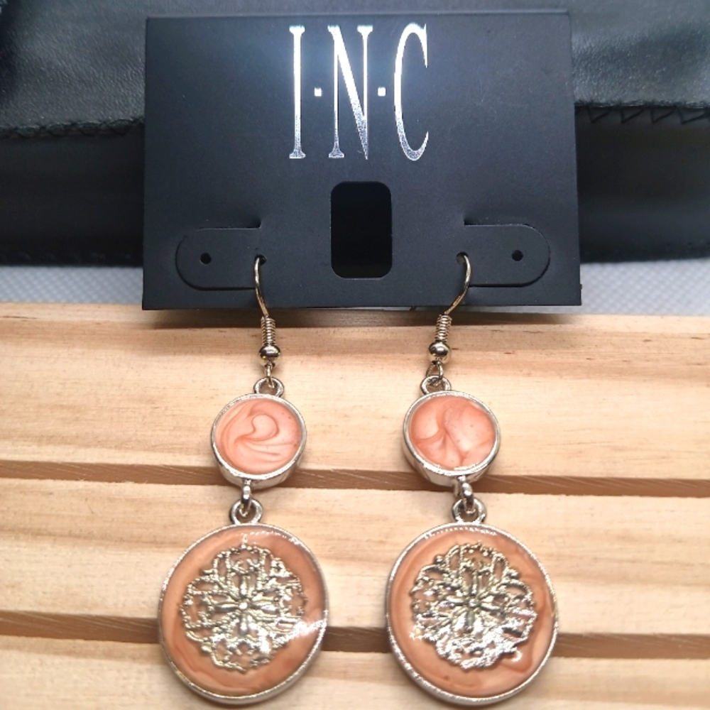 INC Pink and Silver tone Earrings